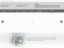 Tablet Screenshot of gowthamipumps-valves.com